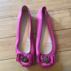 Kate Spade Pink Leather Fontana Too Ballet Flats